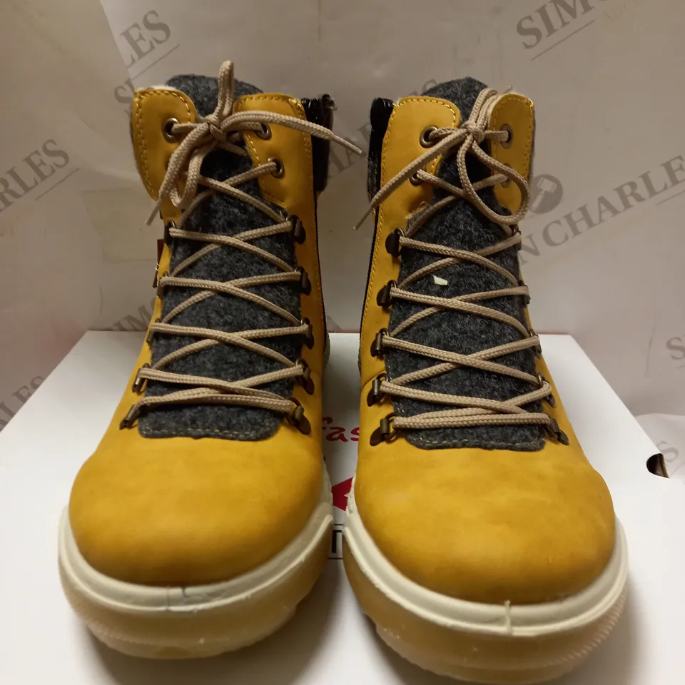 RIEKER LACE BOOT YELLOW - SIZE 6.5