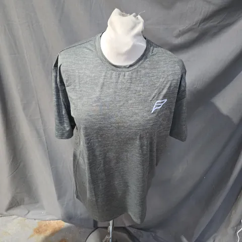 Frequency UK Premium Activewear T‑Shirt – Grey Heather, Men’s Size M