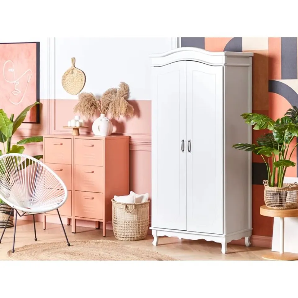 BOXED CERYS 2 DOOR MANUFACTURED WOODEN WARDROBE (2 BOXES)