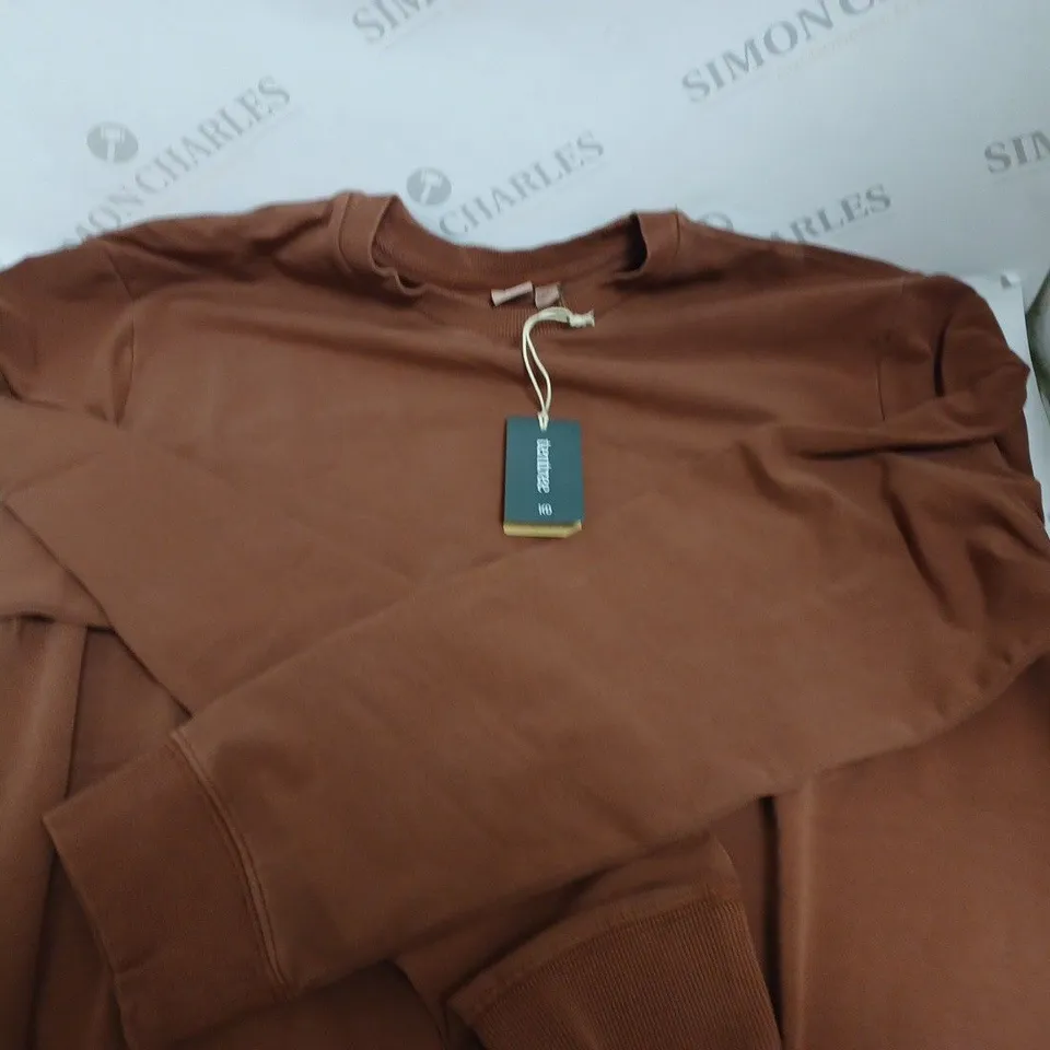 TENTREE FRENCH TERRY CLASSIC CREW IN CHERRY MAHOGANY - XL