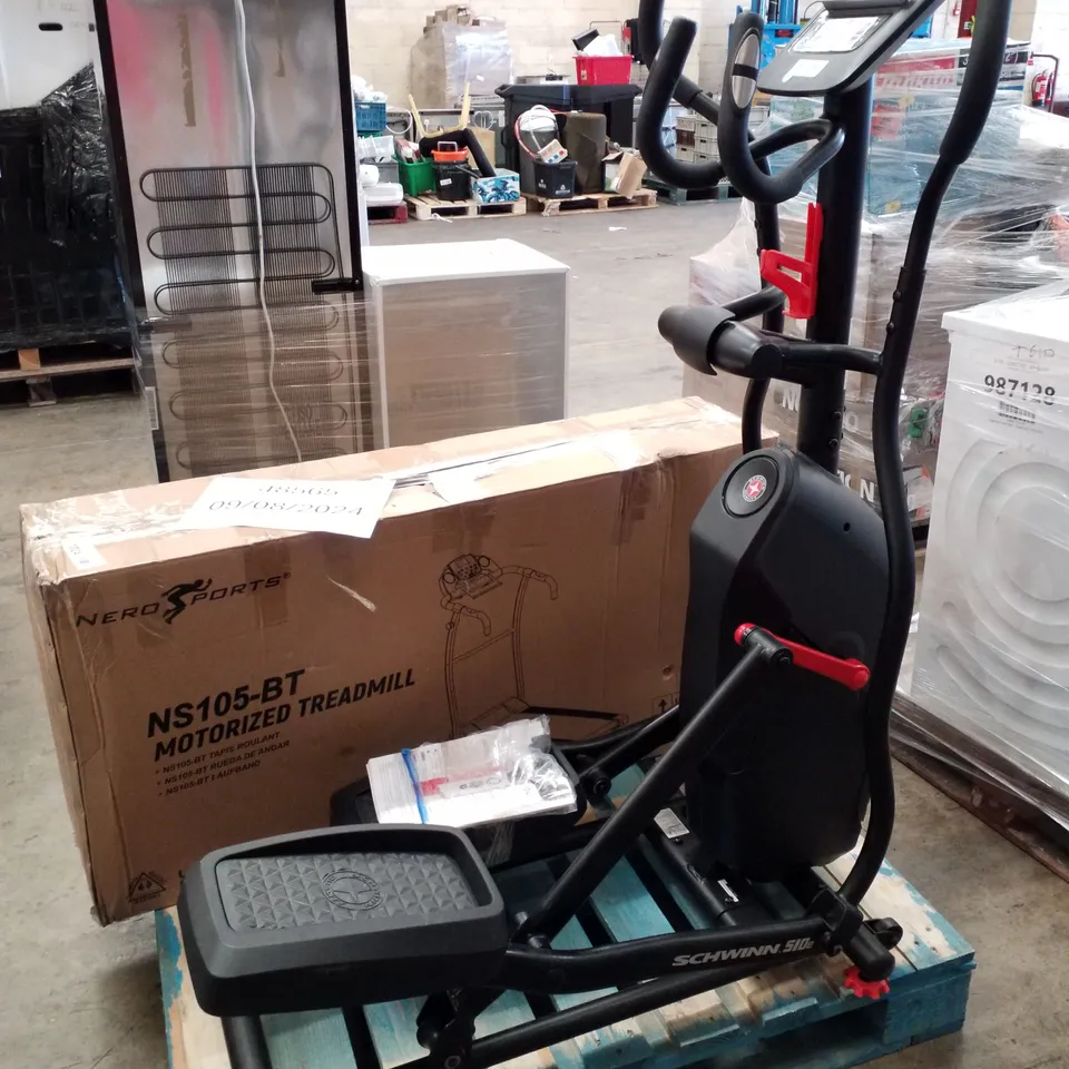 EINHELL GE-HH1845 BODY ONLY HEDGE TRIMMER, NERO PRO ELECTRIC MOTORISED TREADMILL AND SCHWINN 510E FITNESS ELLIPTICAL - UNPROCESSED RAW RETURNS