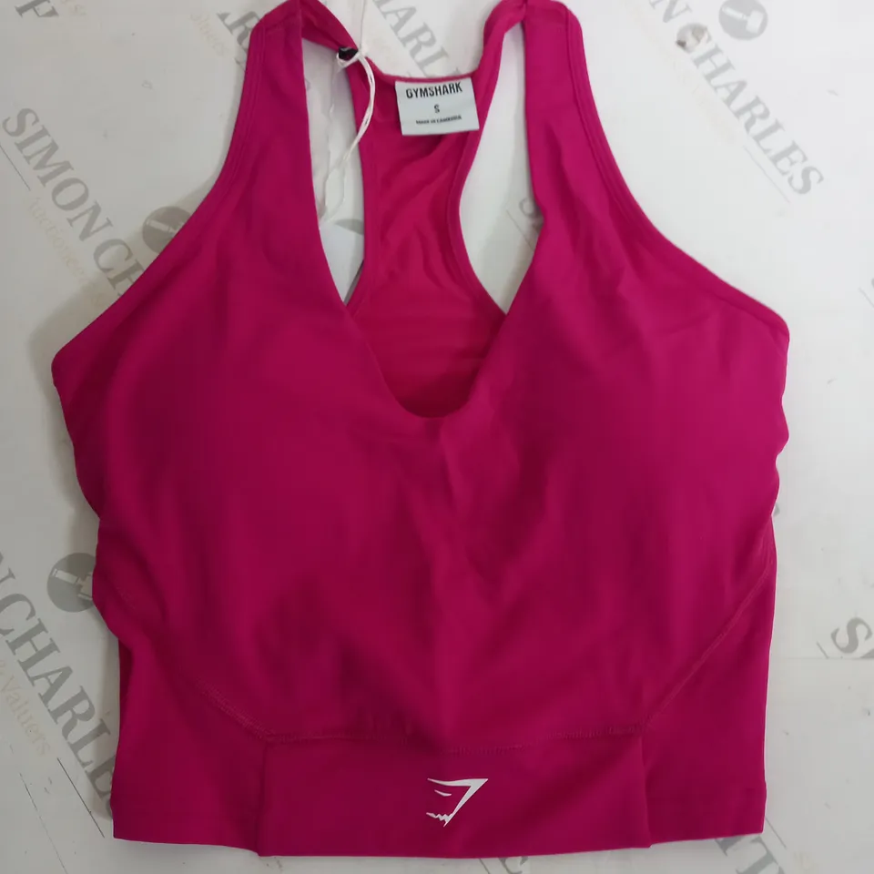 GYM SHARK PINK SPORTS BRA -SMALL