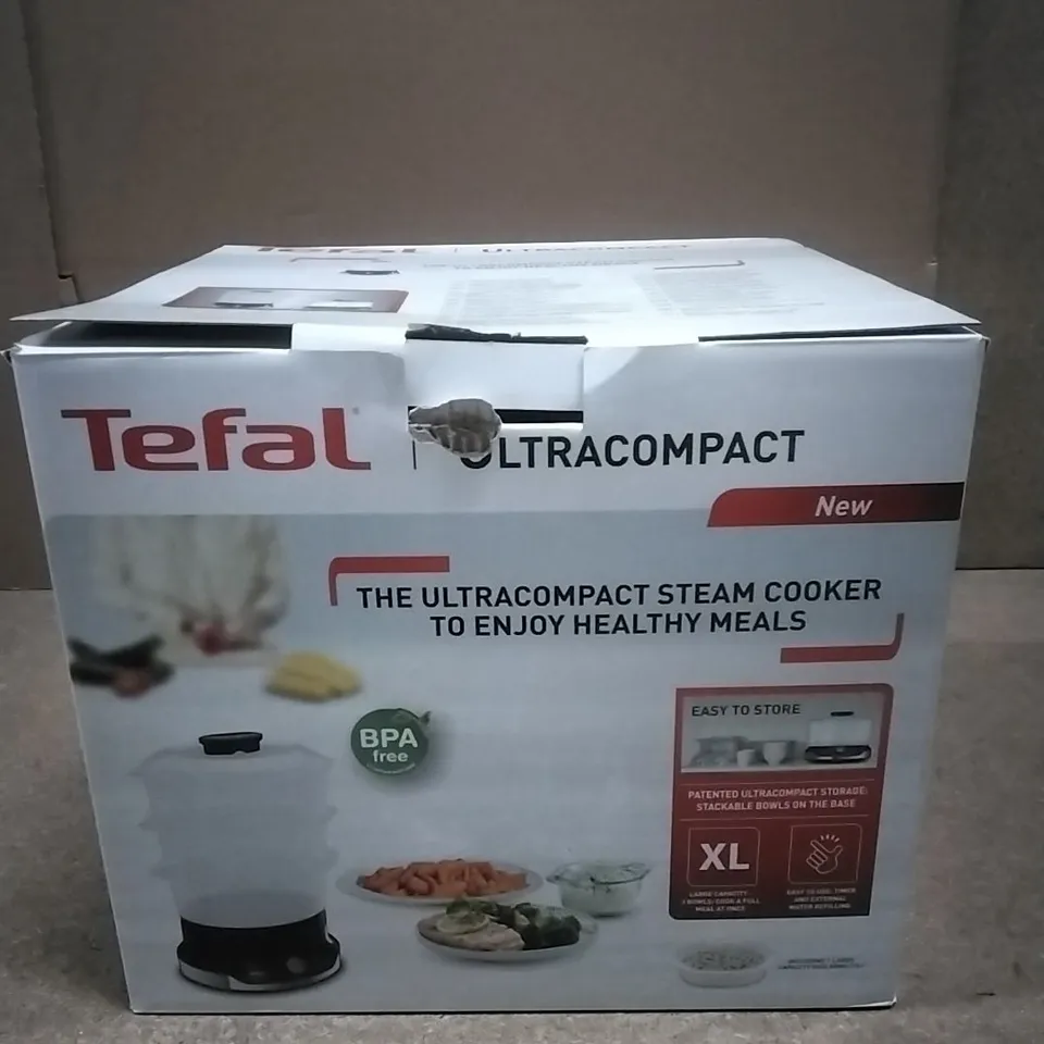 BOXED TEFAL ULTRA COMPACT STEAM COOKER