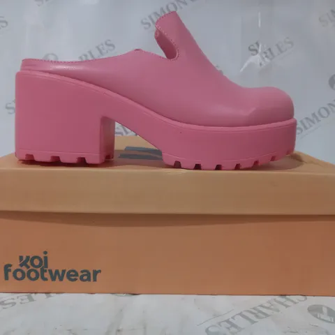 BRAND NEW BOXED PAIR OF KOI RASPBERRY SORBET SLIP ON CHUNKY SHOES IN PINK UK SIZE 5