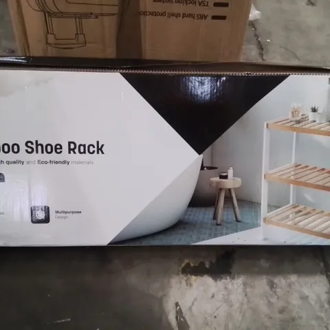 BOXED KEPLIN 3 TIER BAMBOO SHOE RACK