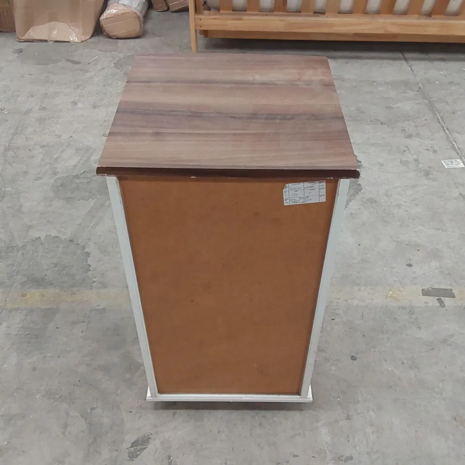 DESIGNER 3 DRAWER WOODEN CABINET ON WHEELS