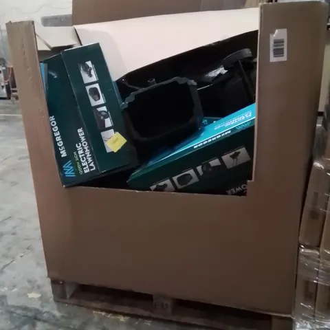 PALLET CONTAINING A LARGE QUANTITY OF LAWN MOWERS