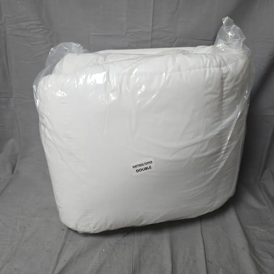 MATTRESS TOPPER – DOUBLE, WHITE, IN SEALED PACKAGING