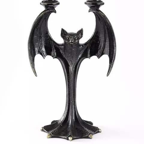 POLYRESIN BAT CANDLE STICK - BOXED