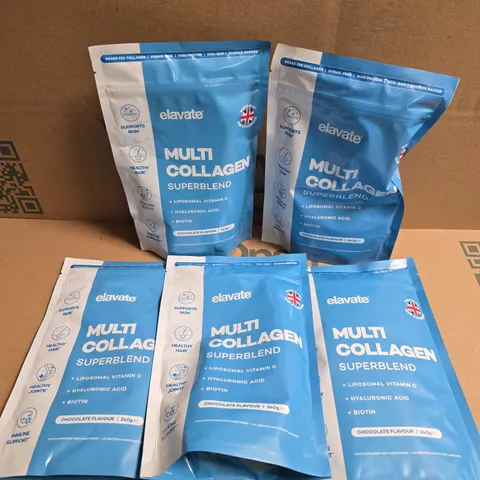 5 ELAVATE MULTI COLLAGEN SUPERBLENDS CHOCOLATE FLAVOUR (5X240G)