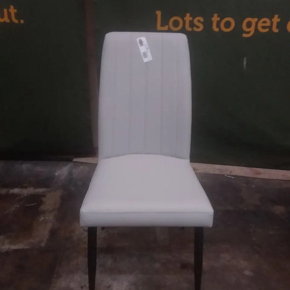 PU LIGHT GREY DINING CHAIR