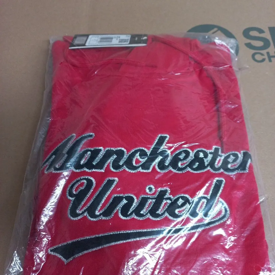 MANCHESTER UNITED RED HOODIE SIZE S