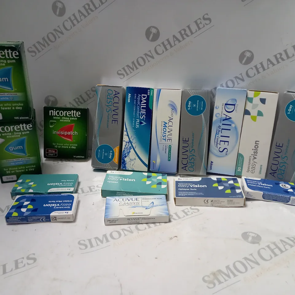LOT OF HOUSEHOLD ITEMS TO INCLUDE NICORETTE 25MG PATCH , ETC