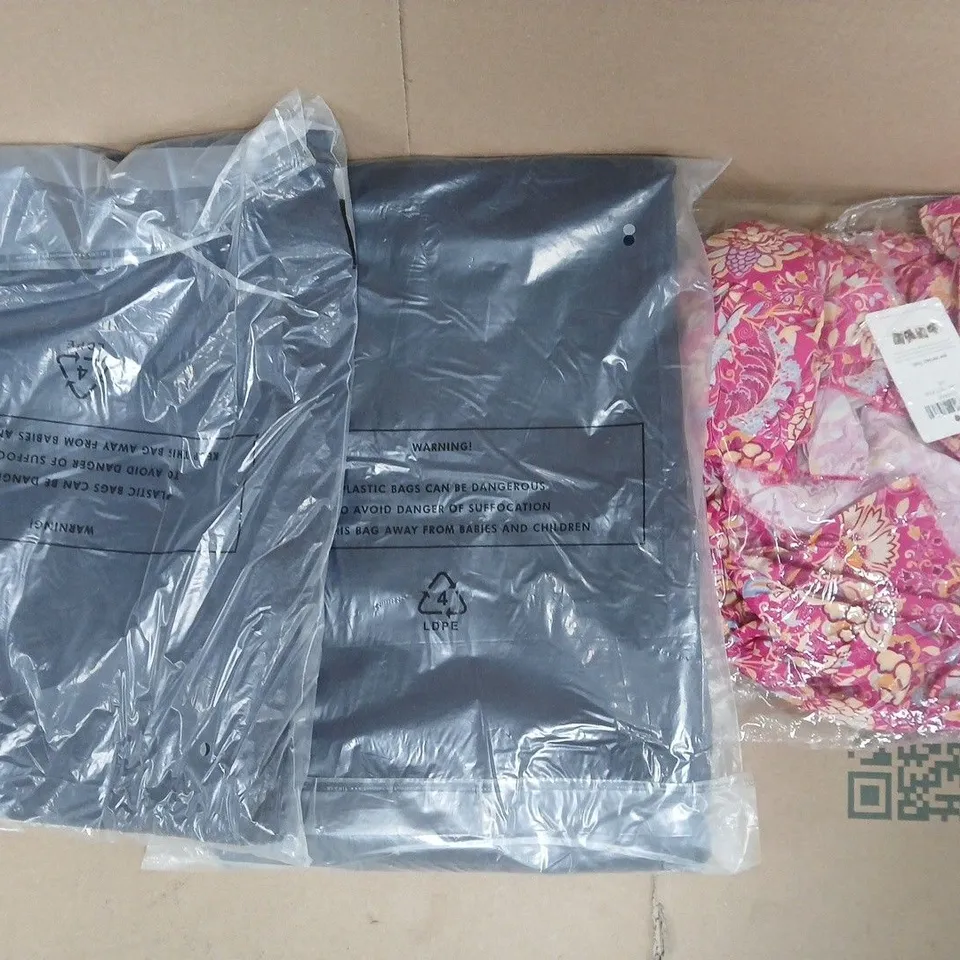 BOX OF APPROXIMATELY 20 ASSORTED CLOTHING ITEMS IN VARIOUS COLOURS, STYLES, AND SIZES - COLLECTION ONLY