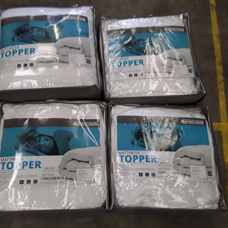 PALLET OF ACRALI HOME SUPER KING MATTRESS TOPPERS