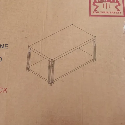 BOXED BELINI COFFEE TABLE - SINTERED STONE/CHROME GOLD (1 BOX)