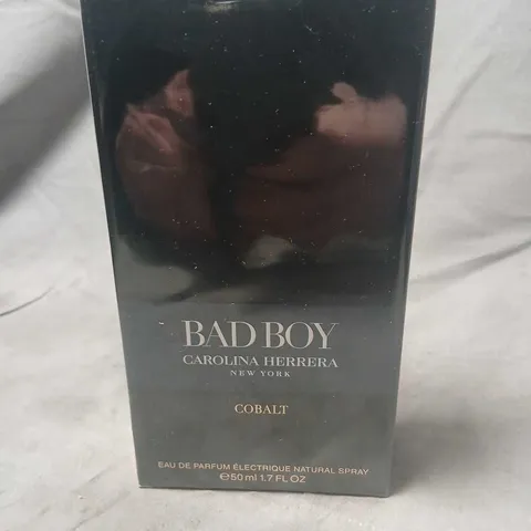 BOXED AND SEALED BAD BOY CAROLINA HERRERA NEW YORK COBALT EAU DE PARFUM 50ML