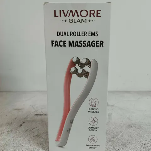 LIVMORE GLAM DUAL ROLLER EMS FACE MASSAGER