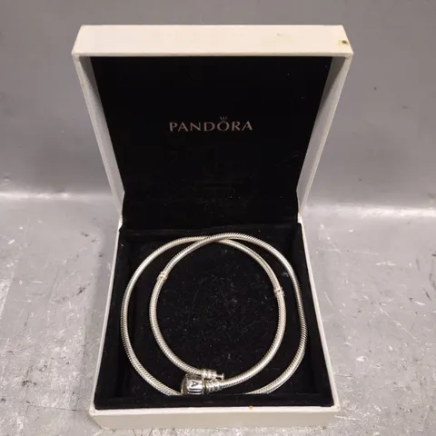 PANDORA SILVER ROPE CHAIN NECKLACE 