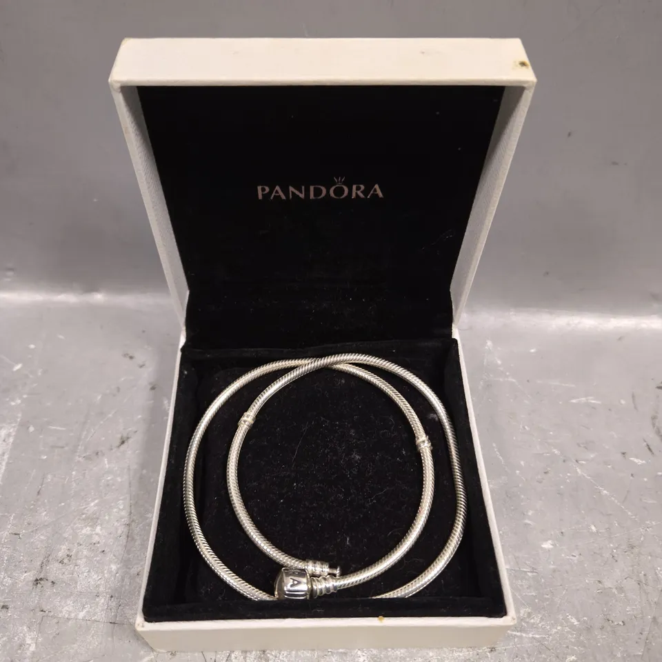 PANDORA SILVER ROPE CHAIN NECKLACE 