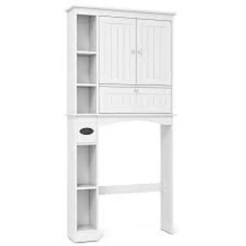 BOXED BATHROOM CABINET WITH 3 DOORS AND ADJUSTABLE SHELVES, WHITE
