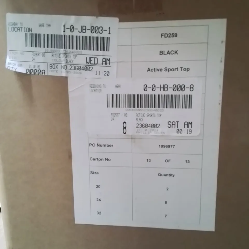 BOXED BRAND NEW APPROXIMATELY 8 SIMPLY BE BLACK ACTIVE SPORT TOP SIZE 24