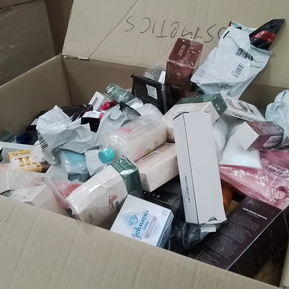 PALLET OF COSMETICS ITEMS TO INCLUDE:SHAMPOO,NAILS,MOISTURISER,ETC