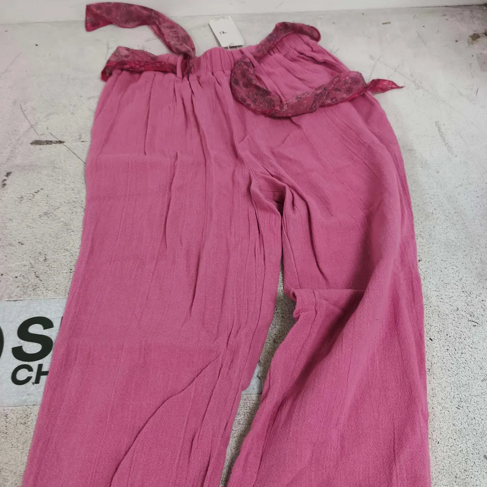 MUDFLOWER PINK WOMEN'S TROUSERS - UK 12