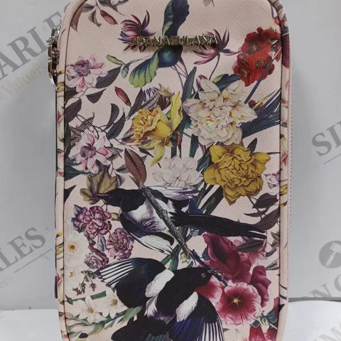 BOX OF APPROX 6 JOANA FULANA TROPIC FLORAL PREMIUM COLLECTION PINK STORAGE BAGS