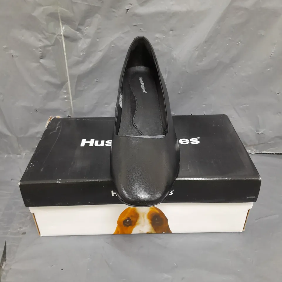 HUSH PUPPIES LADIES COURT SHOES BLACK SIZE 8