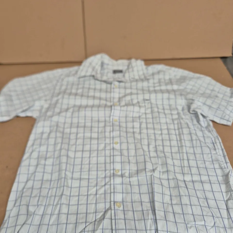 LACOSTE MEN’S LIGHT BLUE CHECK SHIRT – EU 43