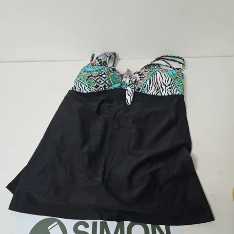 BONPRIX SWIMDRESS BLACK MULTI SIZE 18