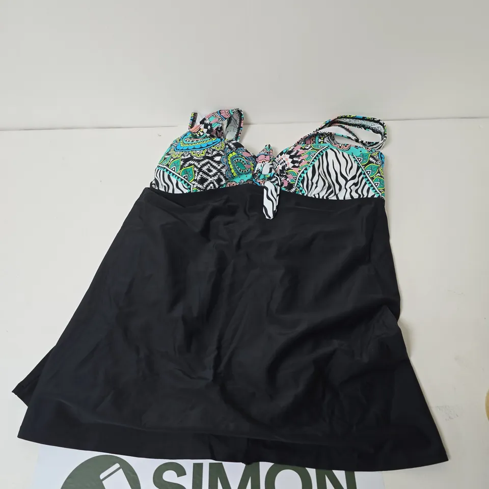 BONPRIX SWIMDRESS BLACK MULTI SIZE 18
