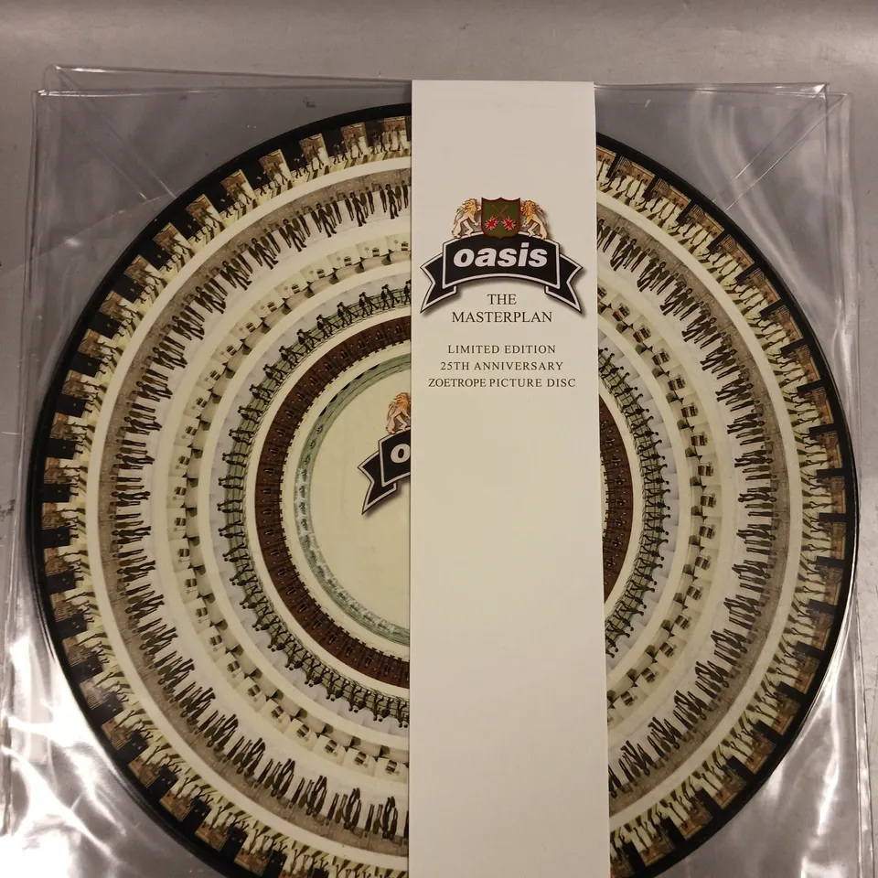 OASIS THE MASTERPLAN LIMITED EDITION 25TH ANNIVERSARY ZOETROPE PICTURE DISC VINYL 