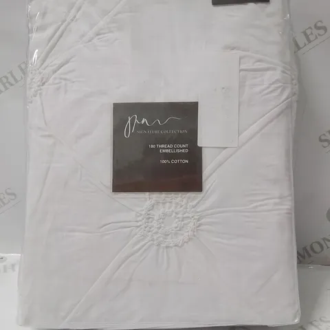 DOUBLE DUVET COVER SET -WHITE-