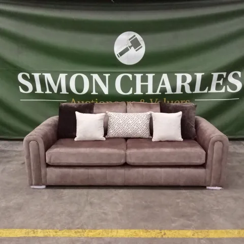 AMARA 3 SEATER SOFA - CHOCOLATE