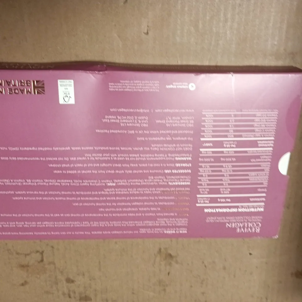 REVIVE COLLAGEN ENHANCED PLUS – LIQUID MARINE COLLAGEN DRINK SUPPLEMENT, 14 SACHETS (PURPLE BOX)