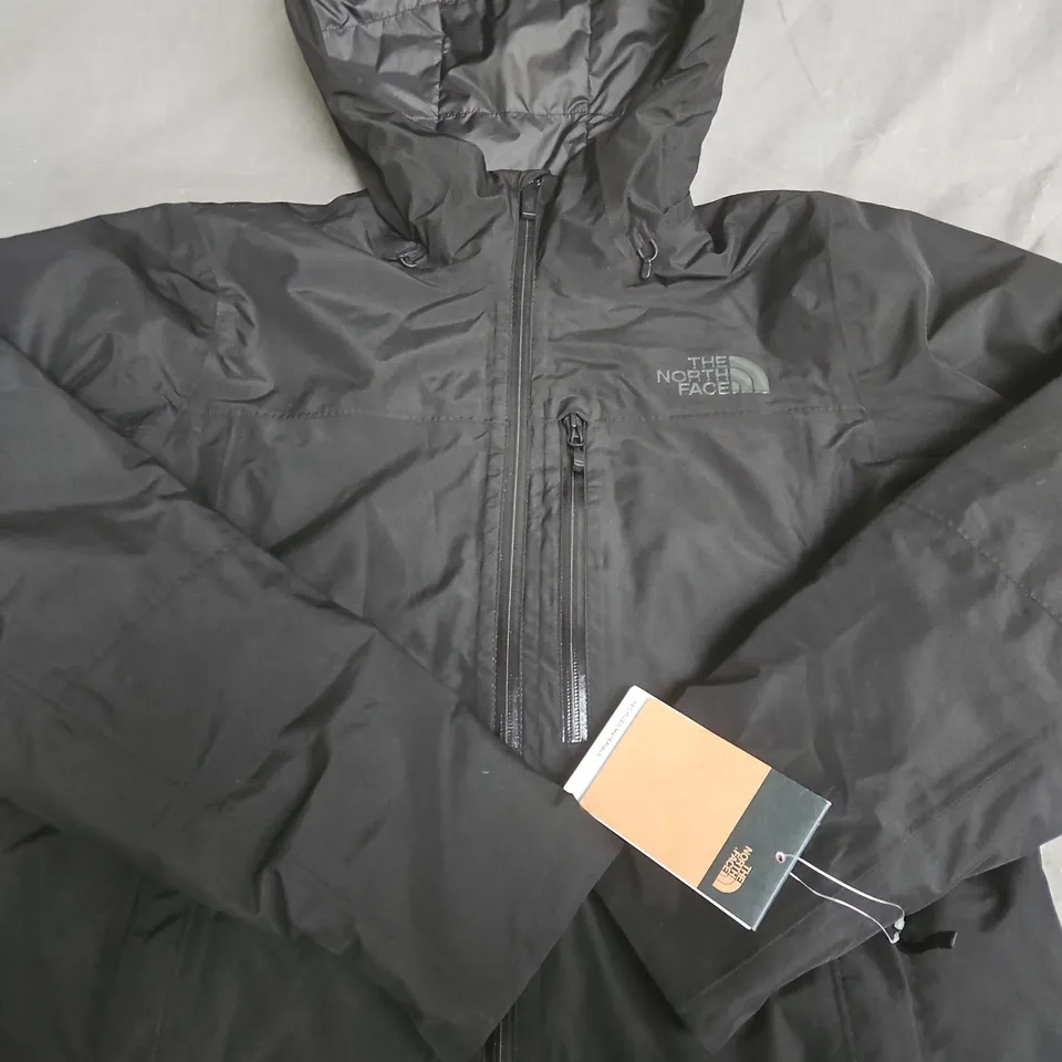 THE NORTH FACE HOODED WATERPROOF JACKET – BLACK, MENS - SIZE S