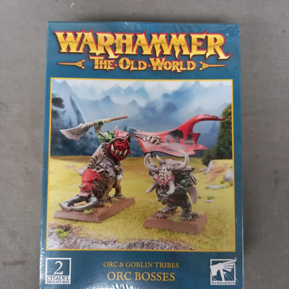 BOXED WARHAMMER THE OLD WORLD ORC & GOBLIN TRIBES ORC BOSSES 2 MINIATURE SET