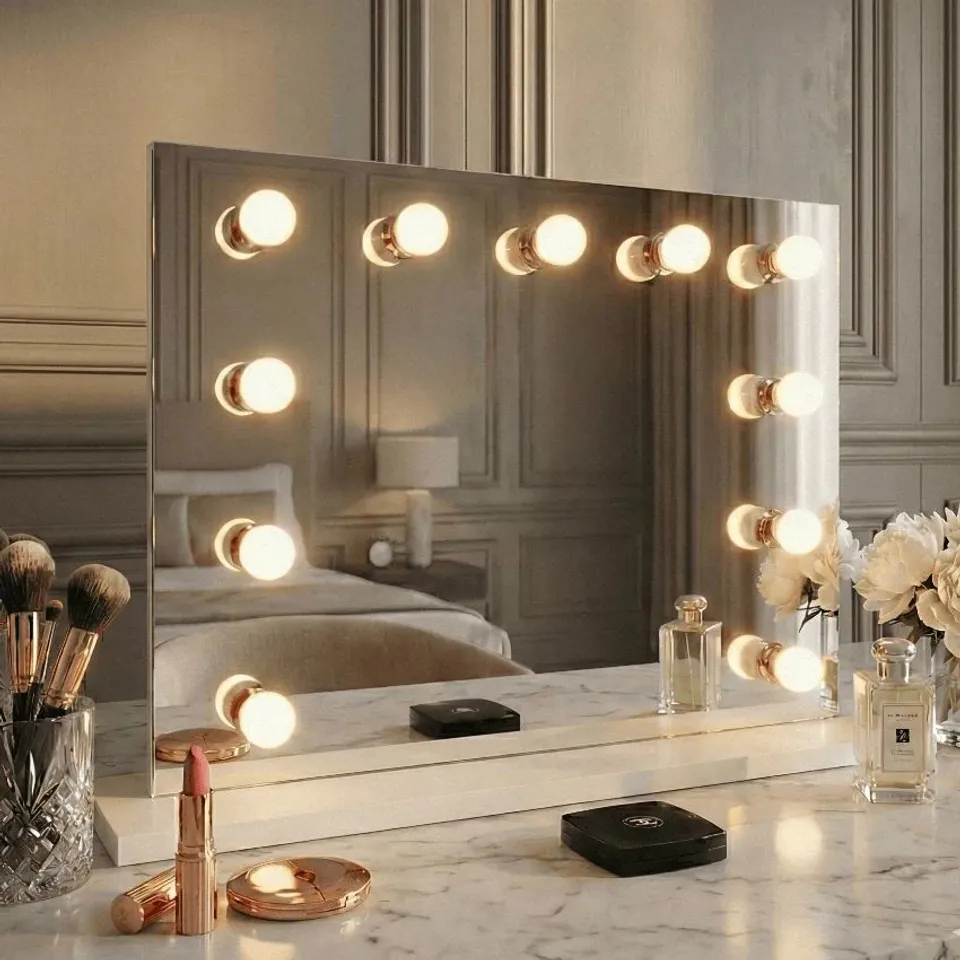 BOXED HOLLYWOOD WIRELESS LED VANITY MIRROR (1 BOX)