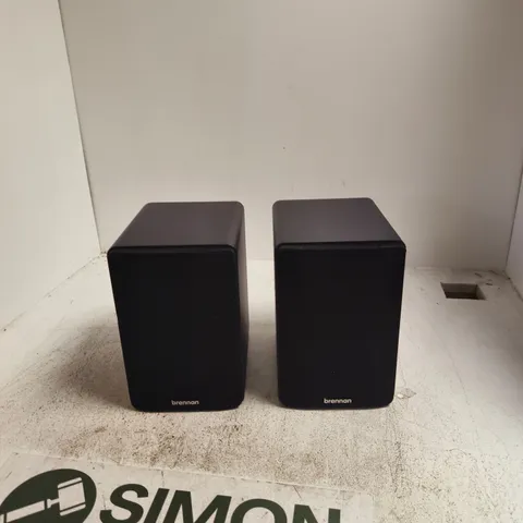 BRENNAN BSP50 SPEAKER PAIR (BLACK) – 8 OHM, RCA INPUT 