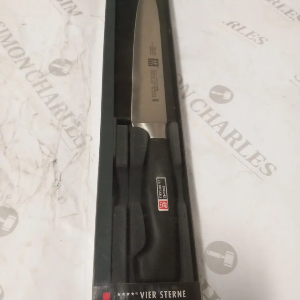 BRAND NEW BOXED ZWILLING FOUR STAR 200MM CLICING KNIFE
