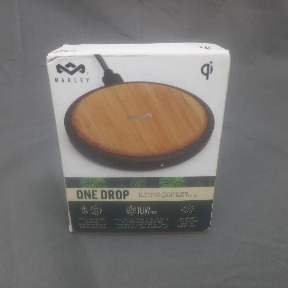 BOXED HOUSE OF MARLEY ONE DROP QI WIRELESS CHARGING BASE