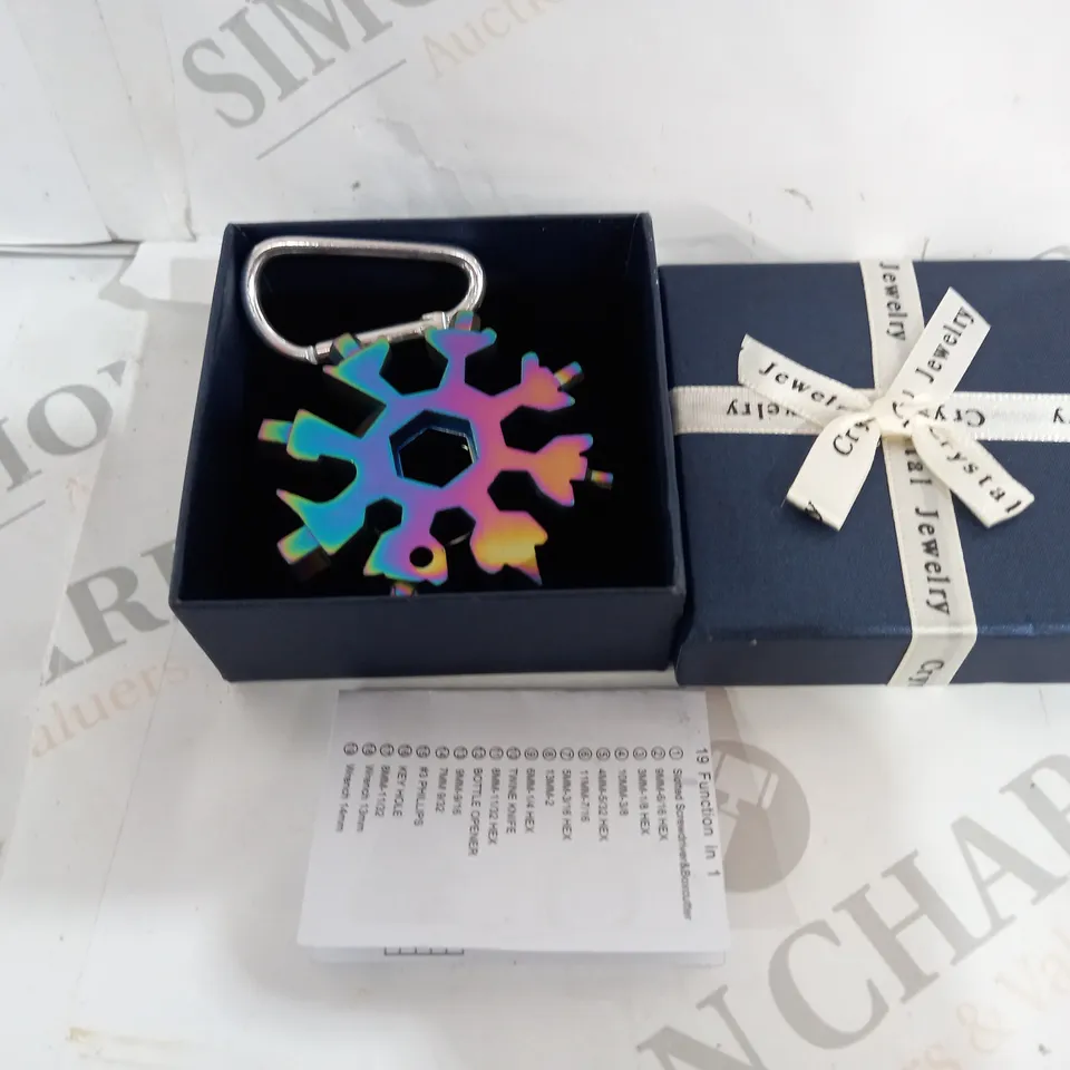 GIFTBOXED SAKER 18-IN-1 SNOWFLAKE MULTI-TOOL IN OILSLICK