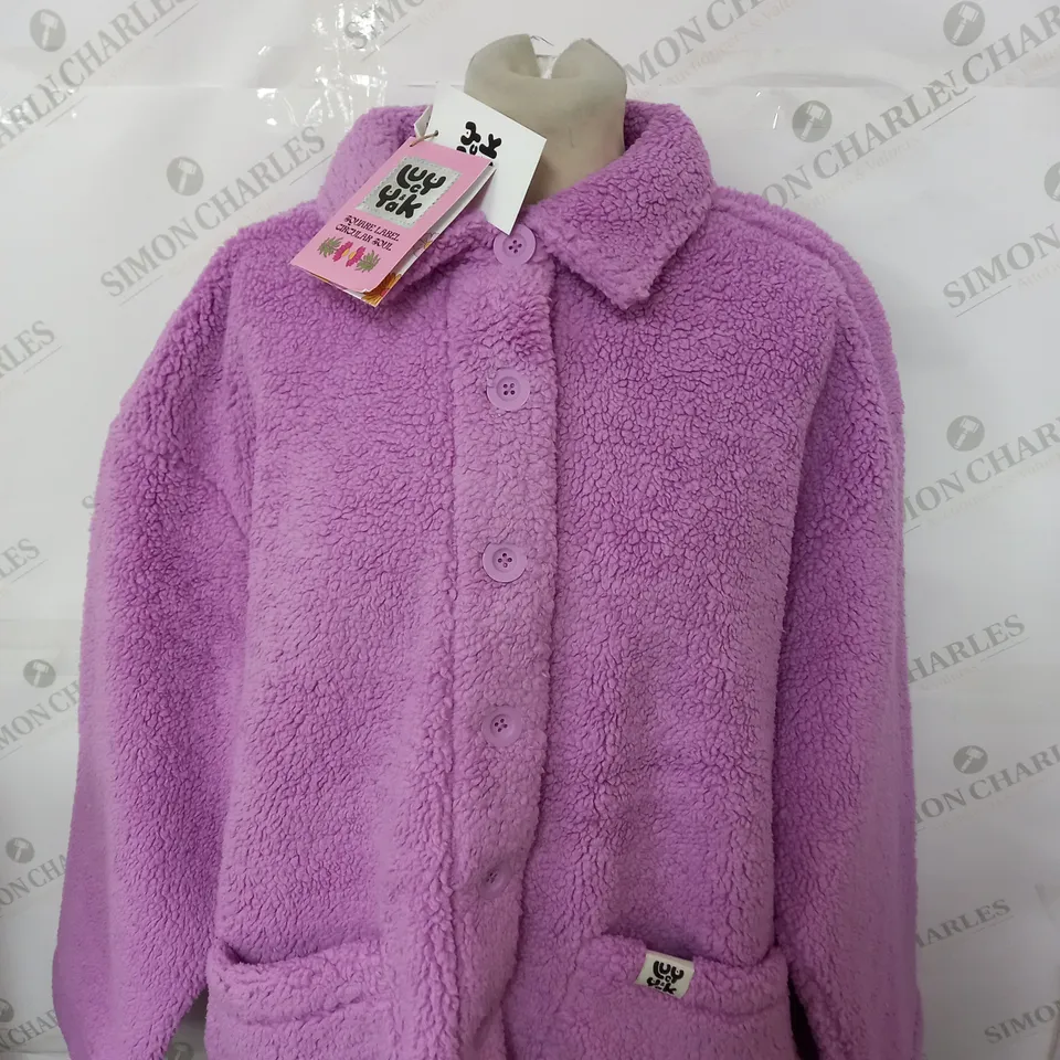 LUCY AND YAK TEDDY FLEECE JACKET SIZE L