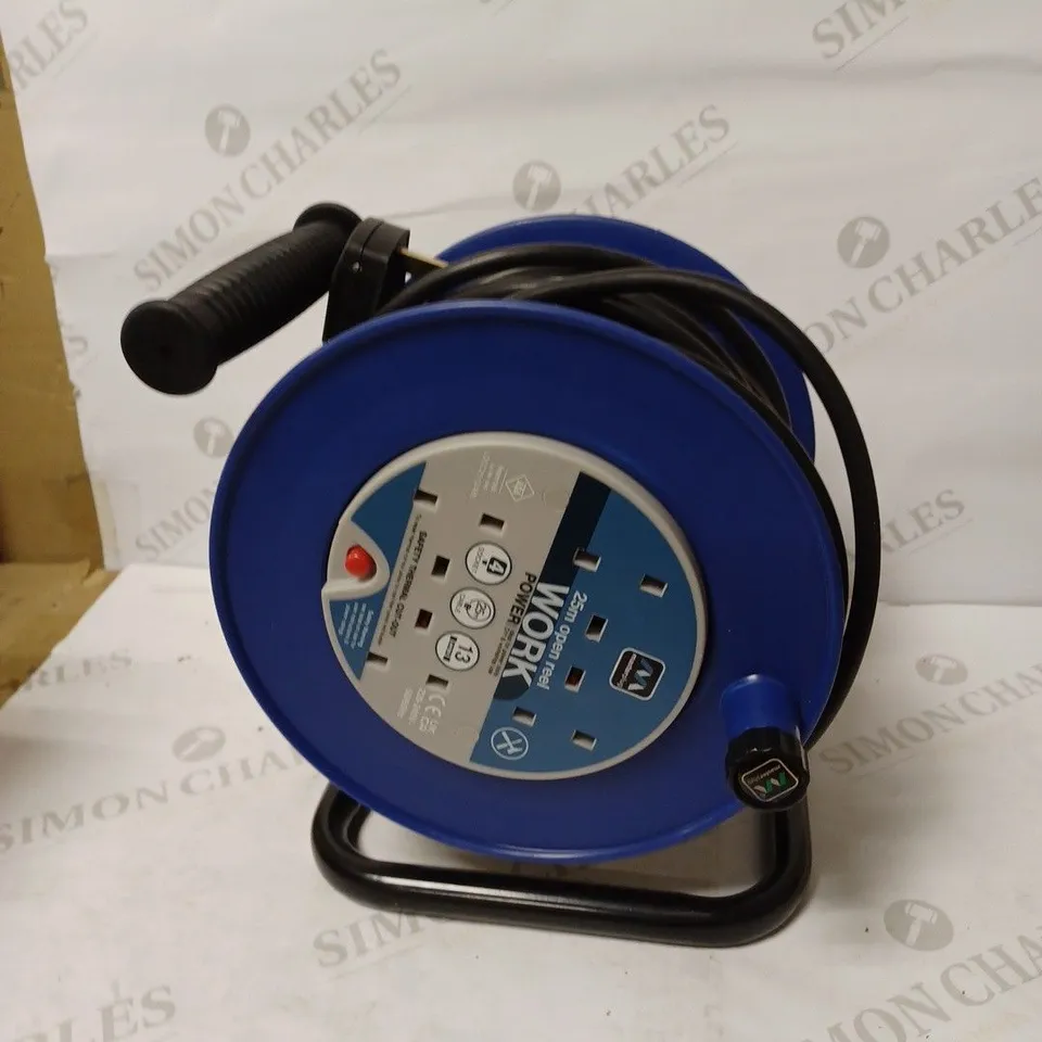 MASTERPLUG LDCC2513/4BL 13AMP 4 SOCKET 25M OPEN CABLE REEL