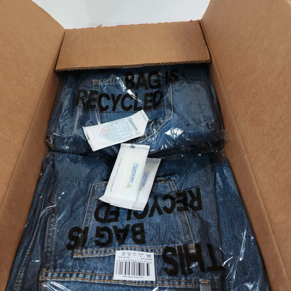 BOX OF 10 LOW RISE WIDE JEANS BONDI BLUE SIZE 8
