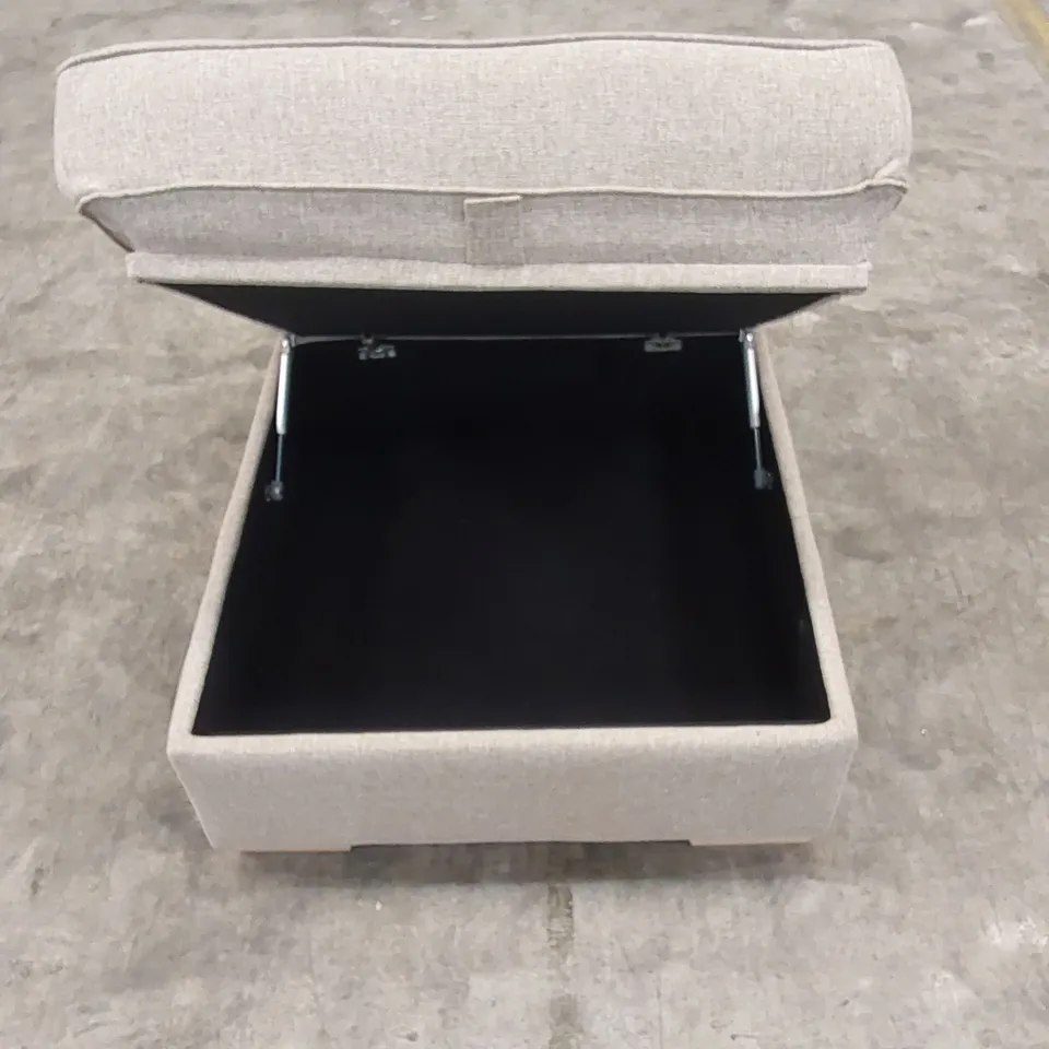 DESIGNER FABRIC OTTOMAN STORAGE FOOTSTOOL 