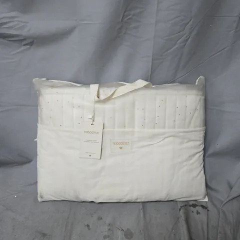 NOBODINOZ GROWING GREEN BABY BOUNCER COVER – HONEY SWEET DOTS NATURAL