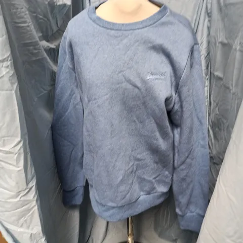 SUPERDRY SWEATSHIRT – BLUE HEATHER, UK SIZE L